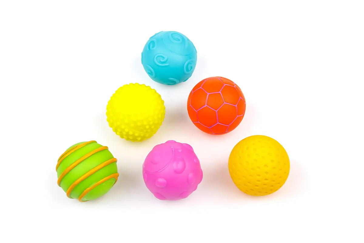 Piłki sensoryczne Pepco r&oacute;żne faktury kolory zestaw