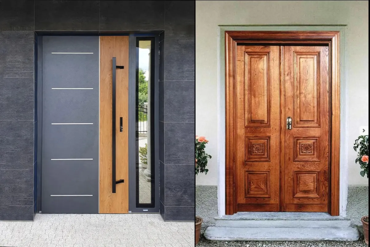 porównanie drzwi stalowe drewniane aluminiowe