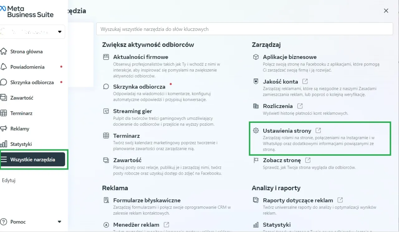 Meta Business Suite integracje biznesowe