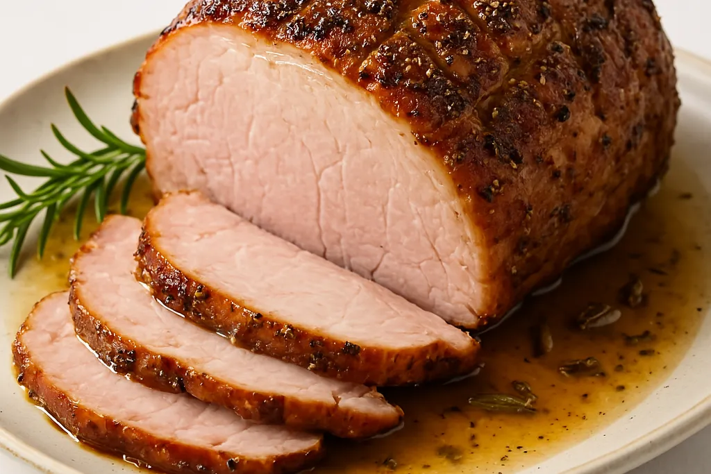 Pieczona szynka wieprzowa z glazurą miodowo-musztardową