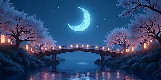 zdjęcie księżyca nad drzewami lub budynkami