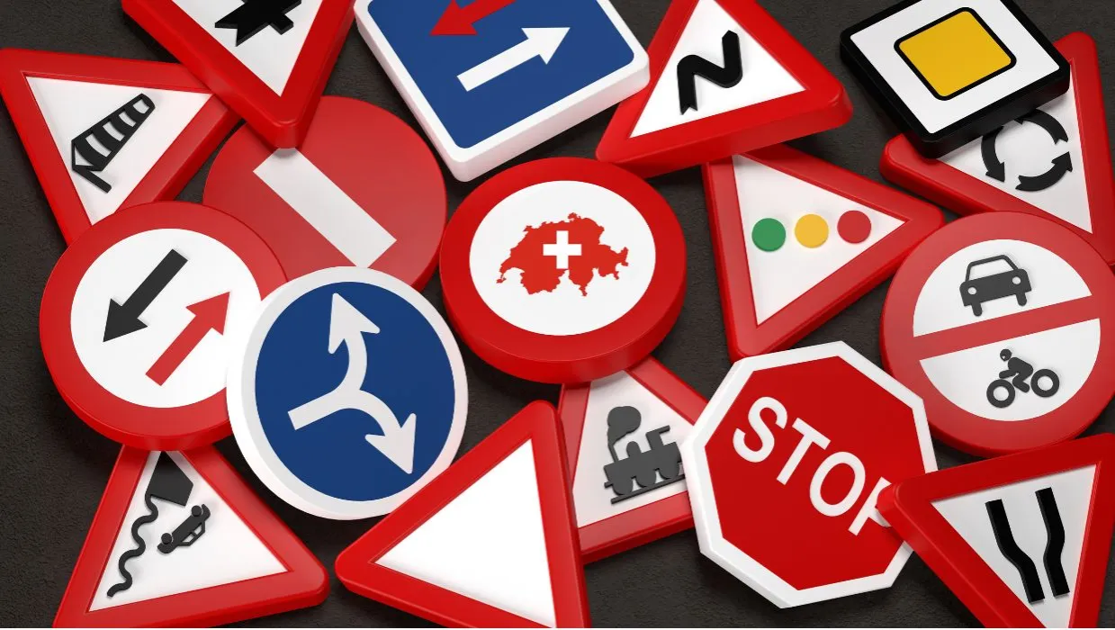 Szwajcarskie winiety samochodowe i oznaczenia drogowe