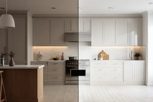 Porównanie kuchni matowej i z połyskiem