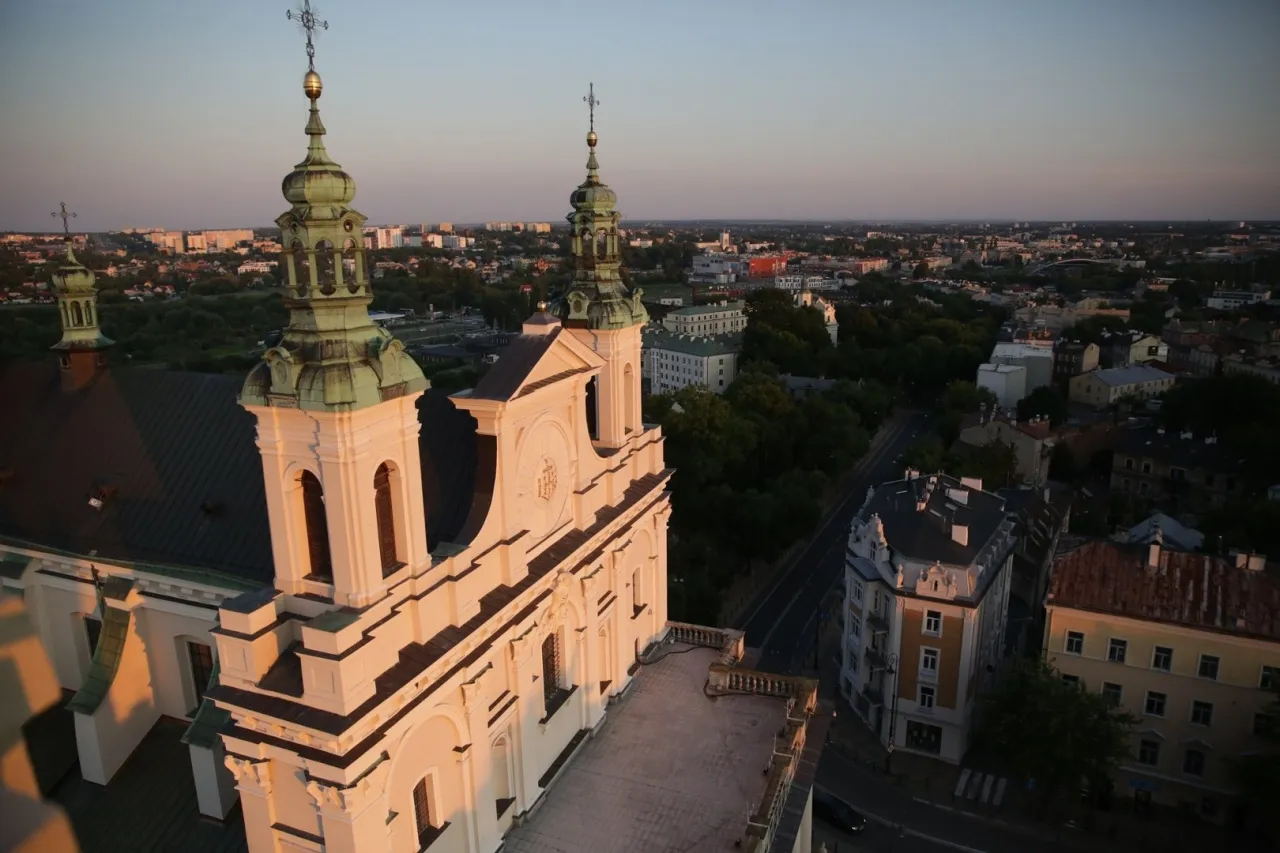 Wieża Trynitarska widok na Lublin