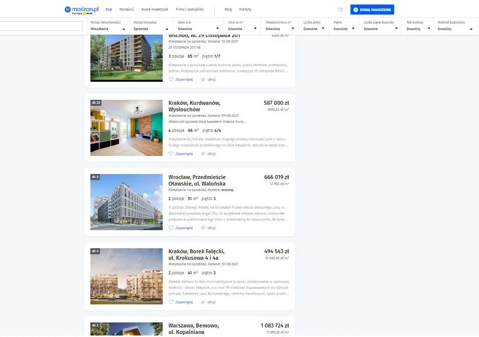 przykładowe dobre zdjęcie ogłoszenia wynajmu mieszkania