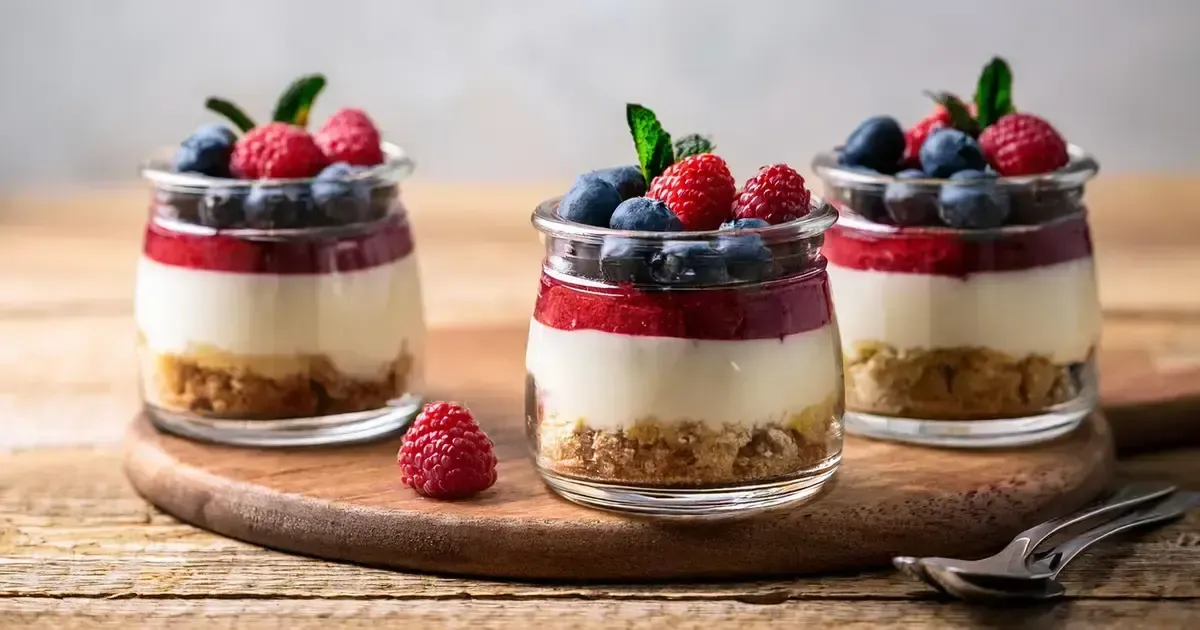 gesunde desserts im glas