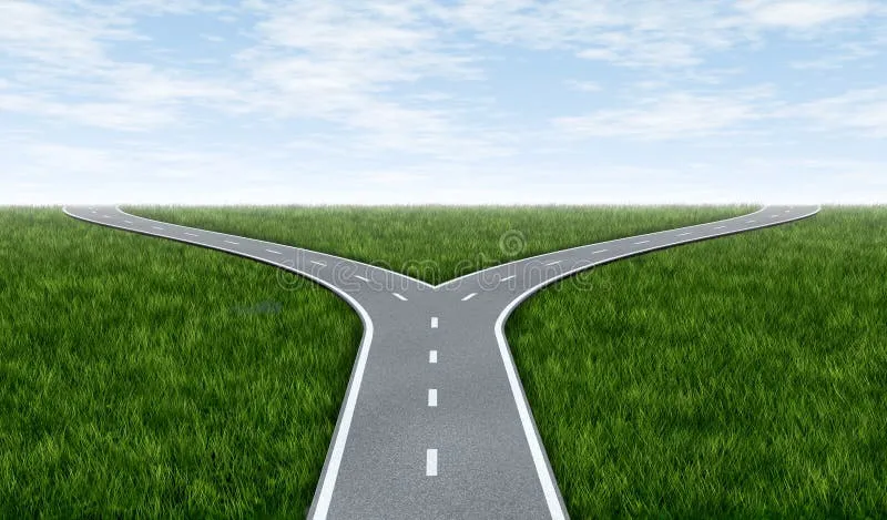 rozwidlenie dróg wybór decyzja