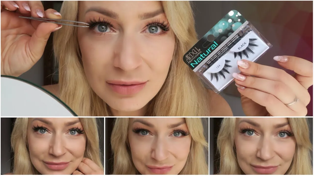 akcesoria do przyklejania rzęs na pasku flat lay