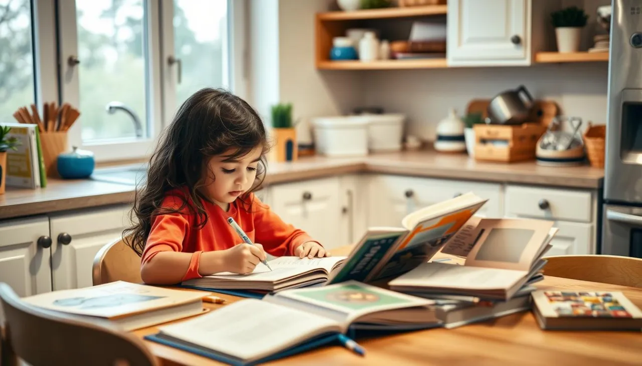 rodzina edukacja domowa, rodzice z dziećmi uczący się w domu