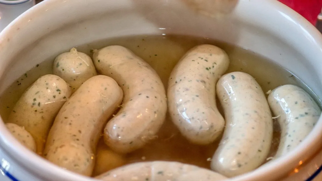 biała kiełbasa surowa i parzona