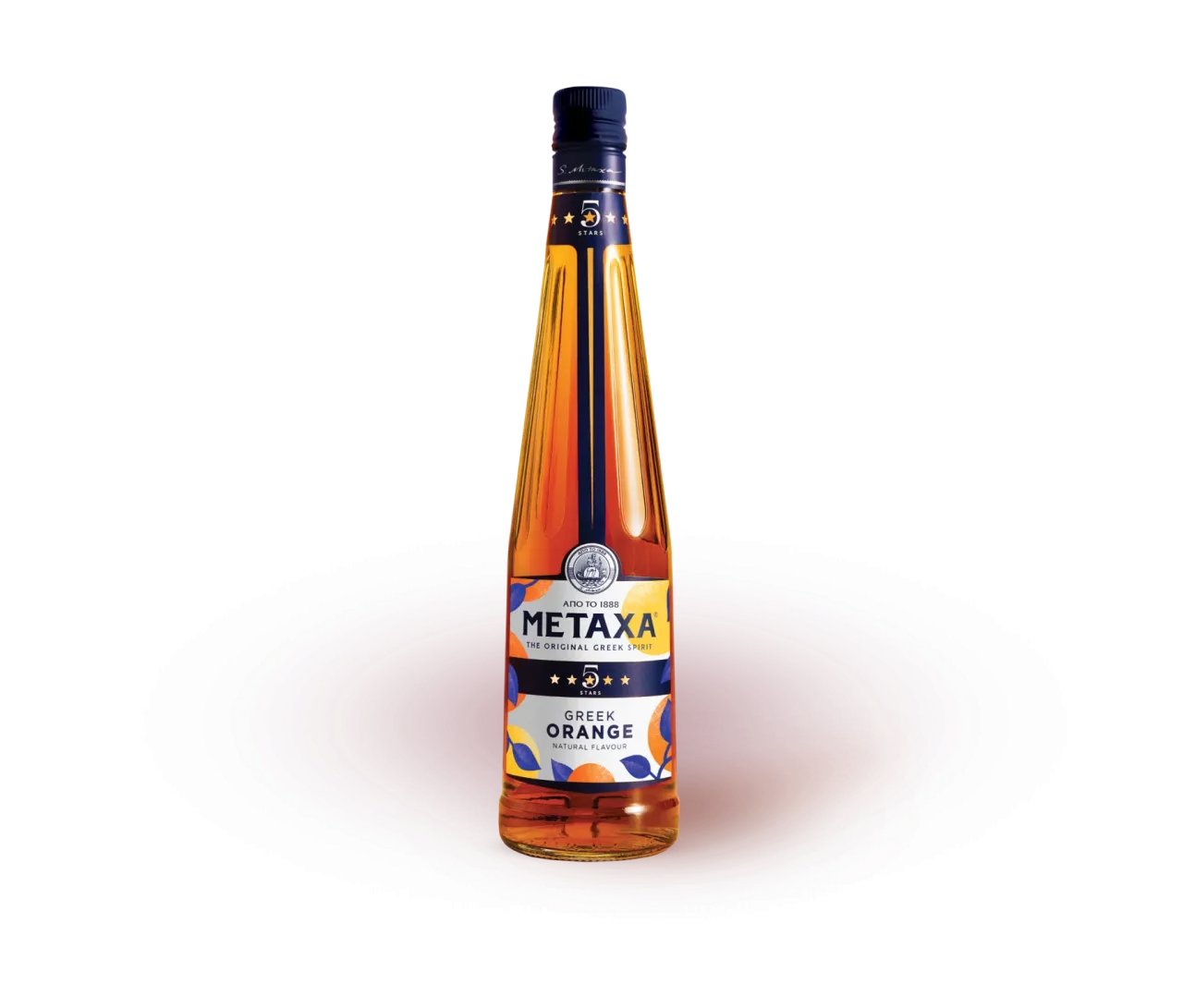 Metaxa 5 Stars butelka i składniki do drink&oacute;w
