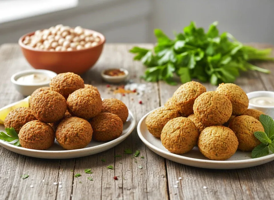 falafel pieczony vs smażony por&oacute;wnanie