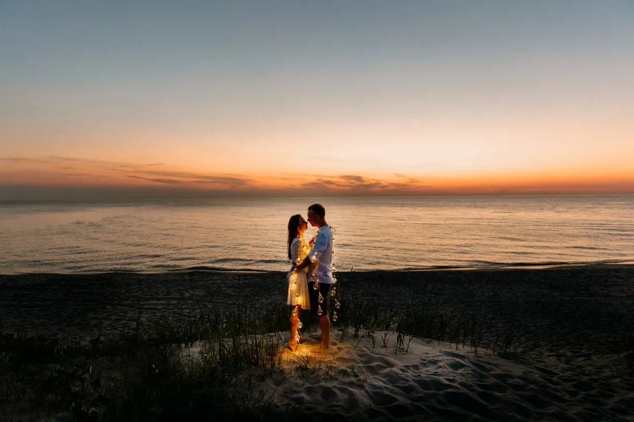 Romantyczna Gdynia dla par, widok na morze