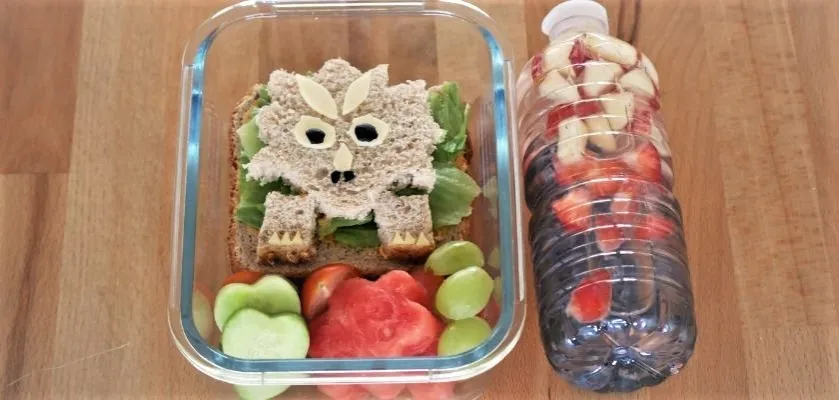 almuerzo saludable para ni&ntilde;os en fiambrera bento box