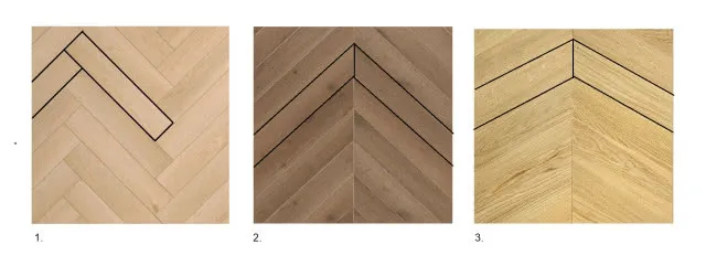 Różne wzory jodełki na podłodze