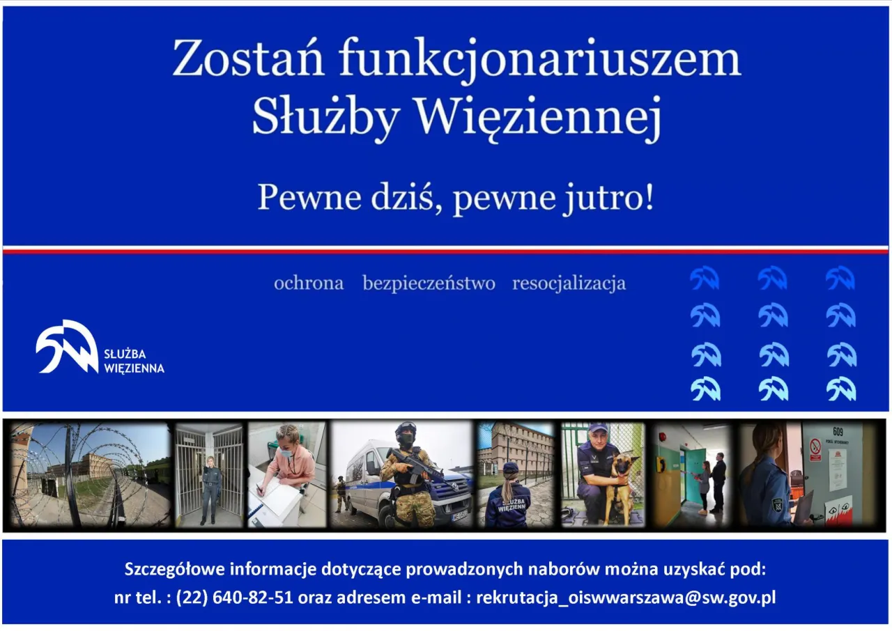 Chcesz pracować w Służbie Więziennej? Dowiedz się, jak się dostać. Rekrutacja, ochrona, bezpieczeństwo, resocjalizacja.