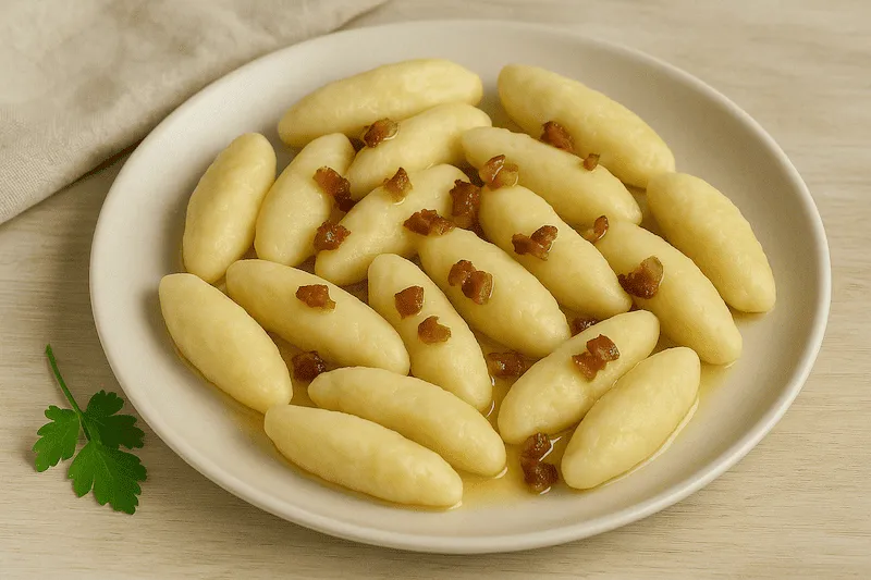 Formowanie klusek z ziemniak&oacute;w