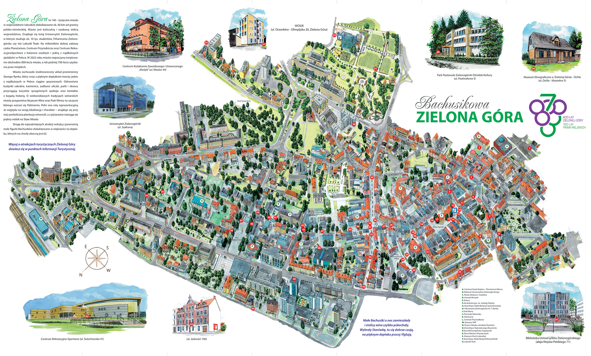 Mapa Bachusik&oacute;w Zielona G&oacute;ra