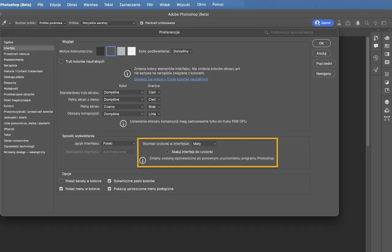 Znaczenie zmiany języka w Photoshopie