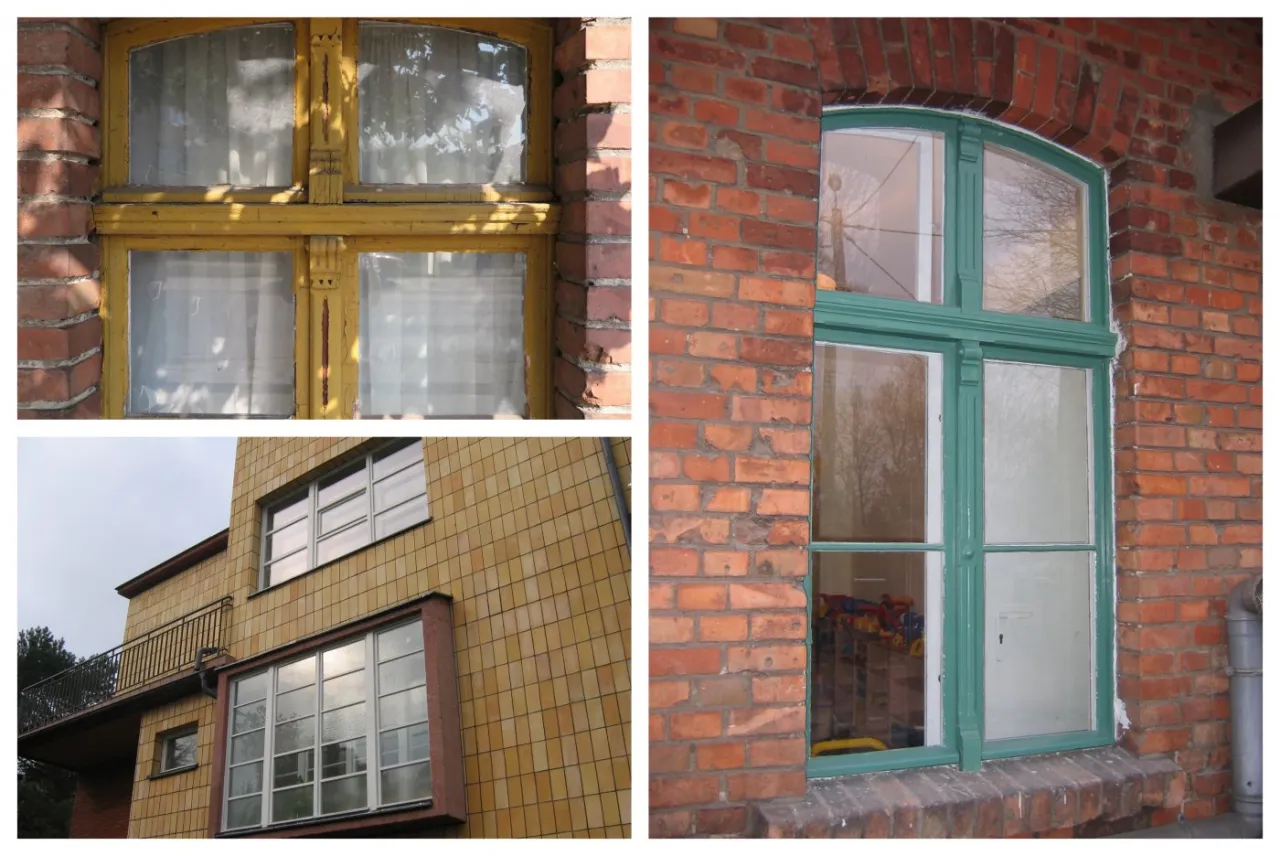 Zabrudzone okna w mieście i na wsi por&oacute;wnanie