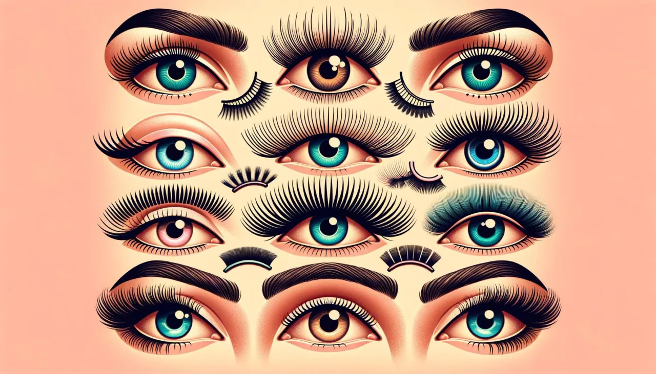 dobór rzęs do kształtu oka infografika