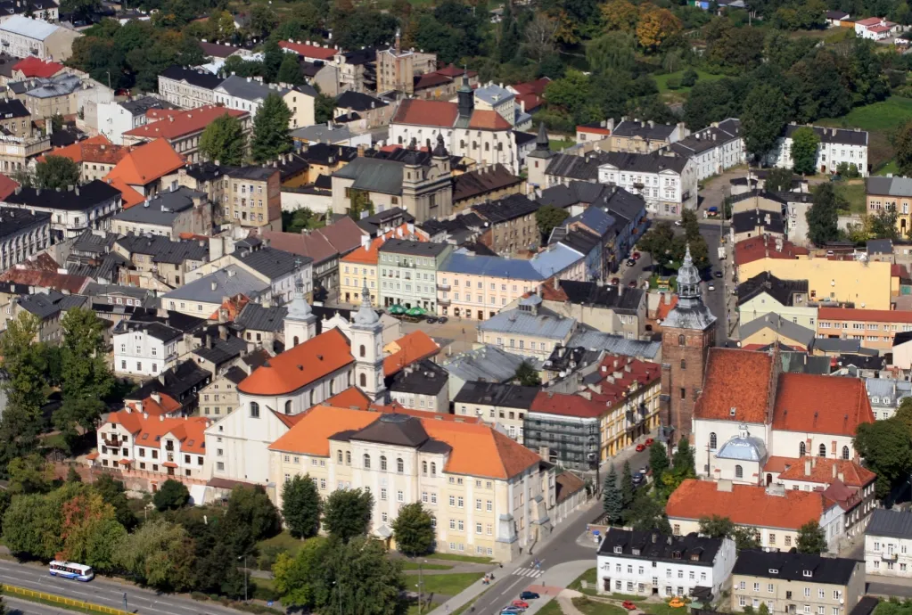 Piotrków Trybunalski Stare Miasto z lotu ptaka
