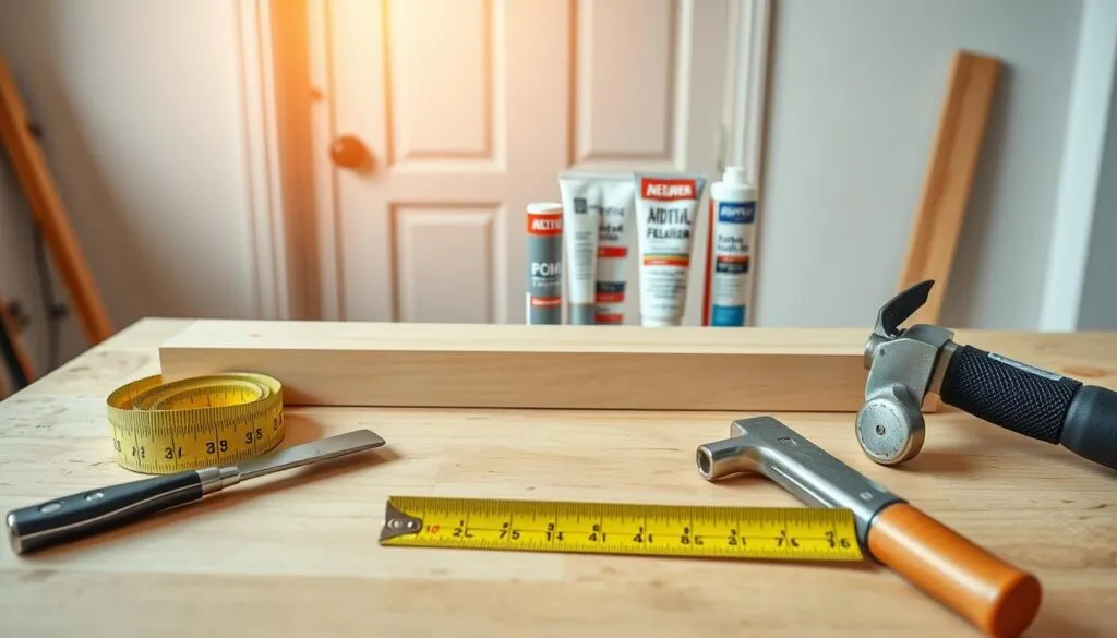 Narzędzia do montażu progu drewnianego