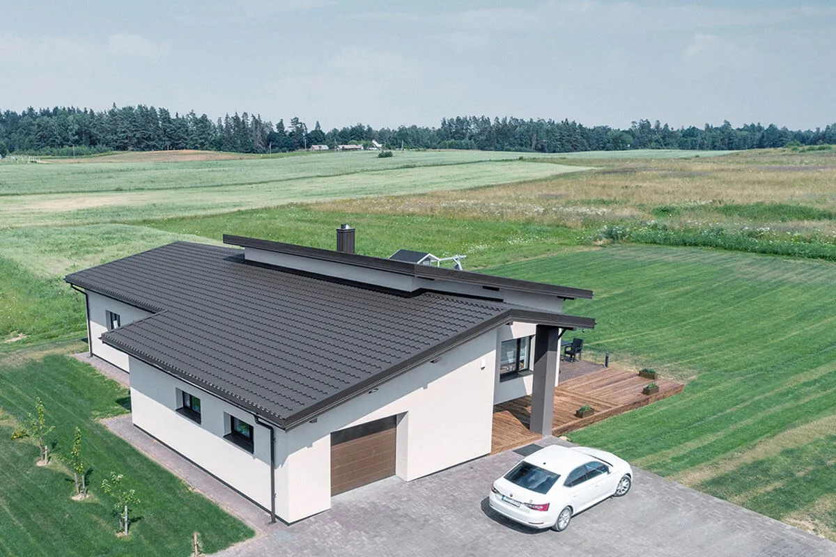 Przekr&oacute;j lekkiego dachu płaskiego