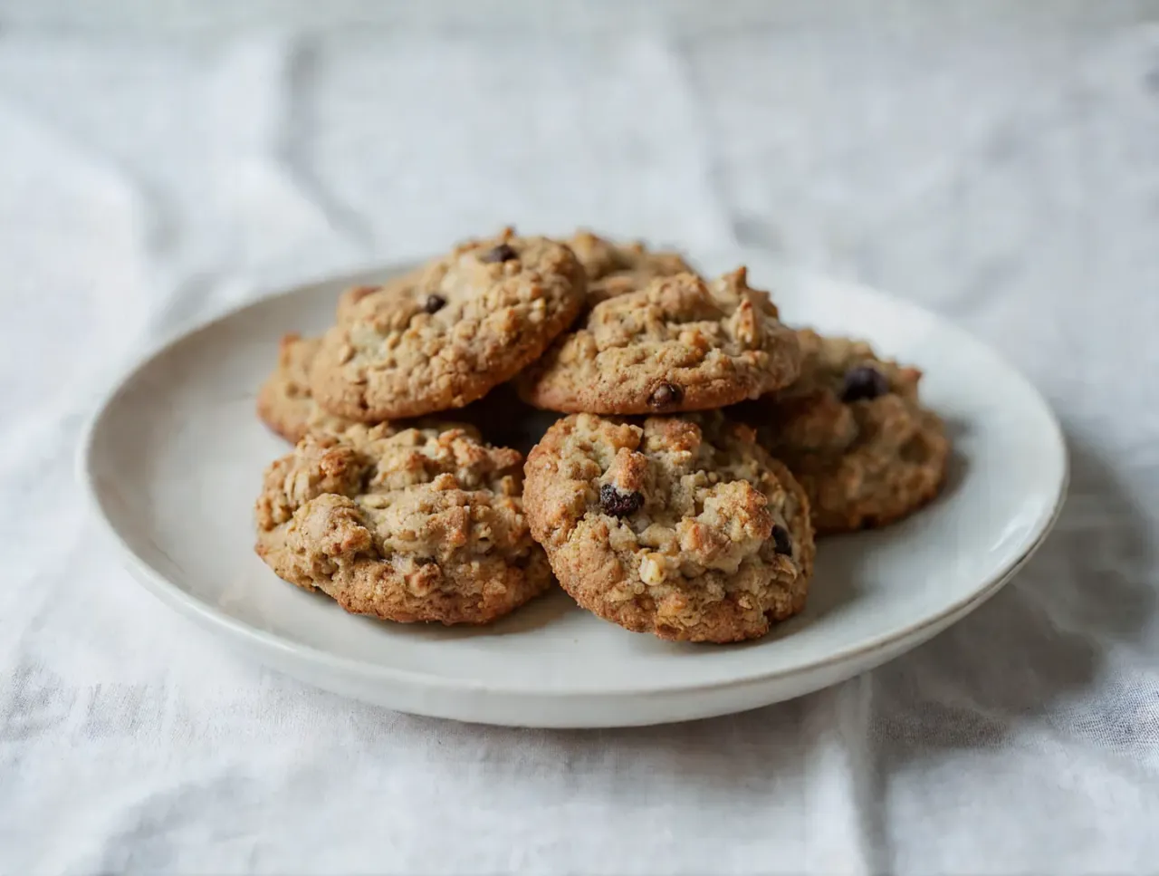tekstura ciastek owsianych chrupiących i miękkich