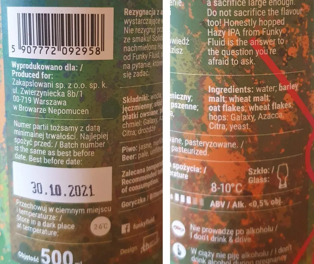 najmniej kaloryczne piwa bezalkoholowe etykiety