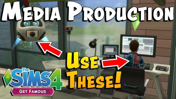 The Sims 4 Więcej Wyświetleń stanowisko do produkcji wideo w trybie budowania