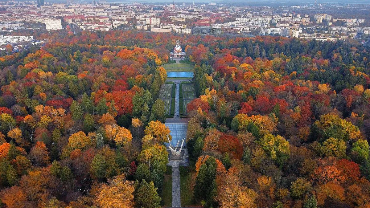 Cmentarz Centralny Szczecin widok z g&oacute;ry