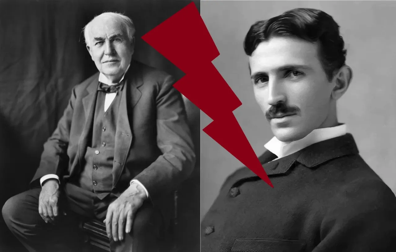 Nikola Tesla Thomas Edison wojna prąd&oacute;w