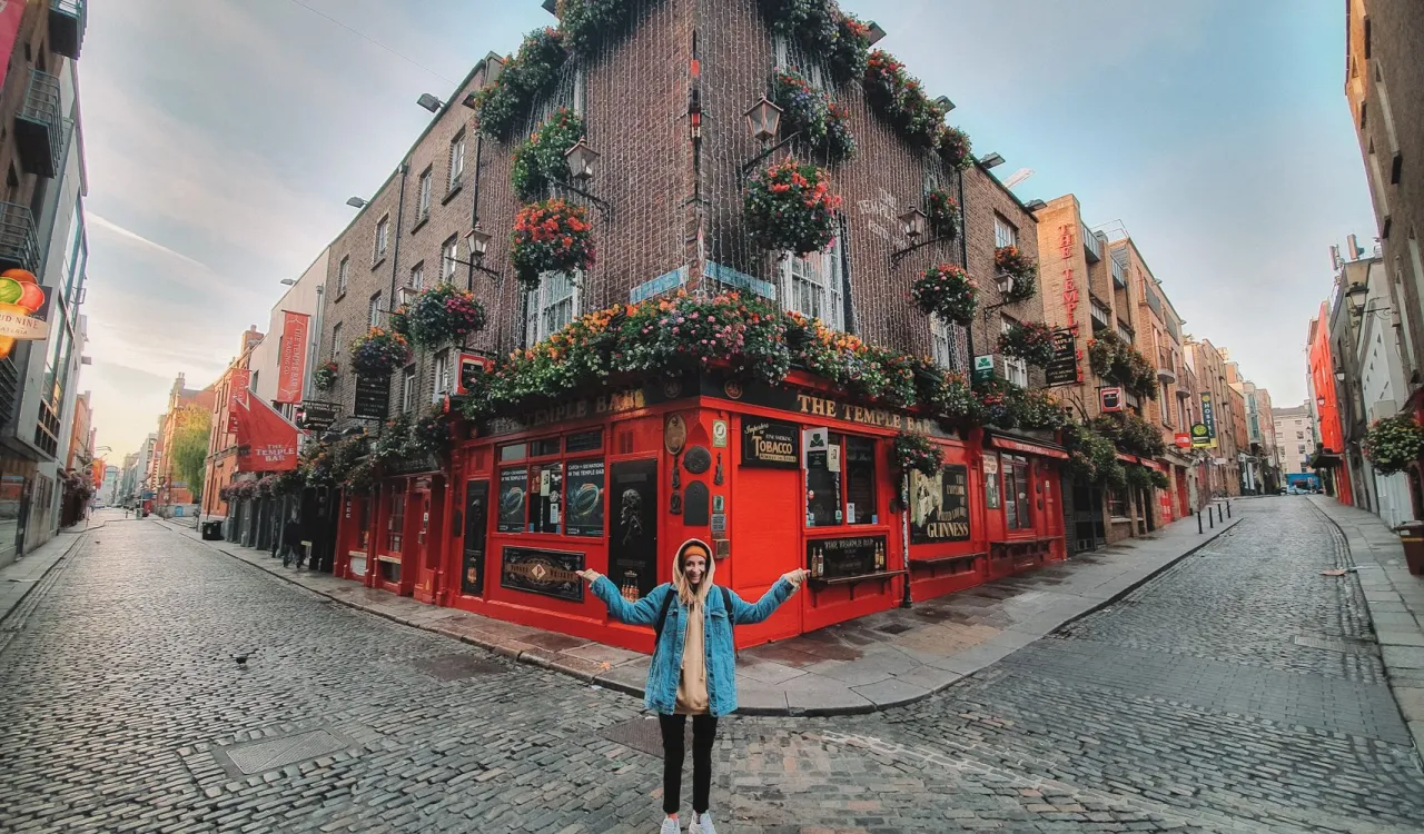 Ikoniczne atrakcje Dublina kolaż