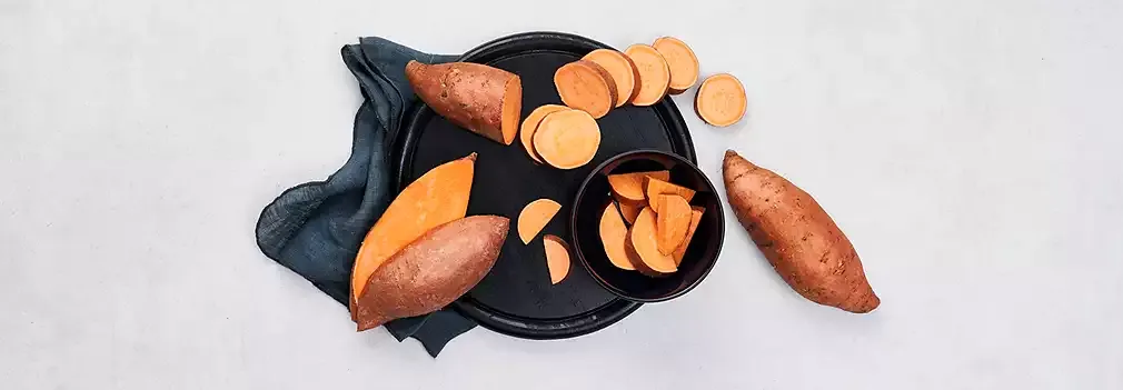 wybór batatów w sklepie