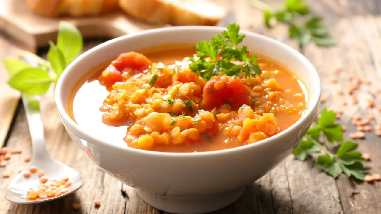 talerz zupy pomidorowej barszczu zupy soczewicowej