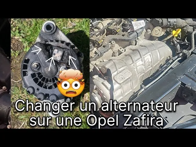 Opel Zafira A 2.0 DTI alternator location