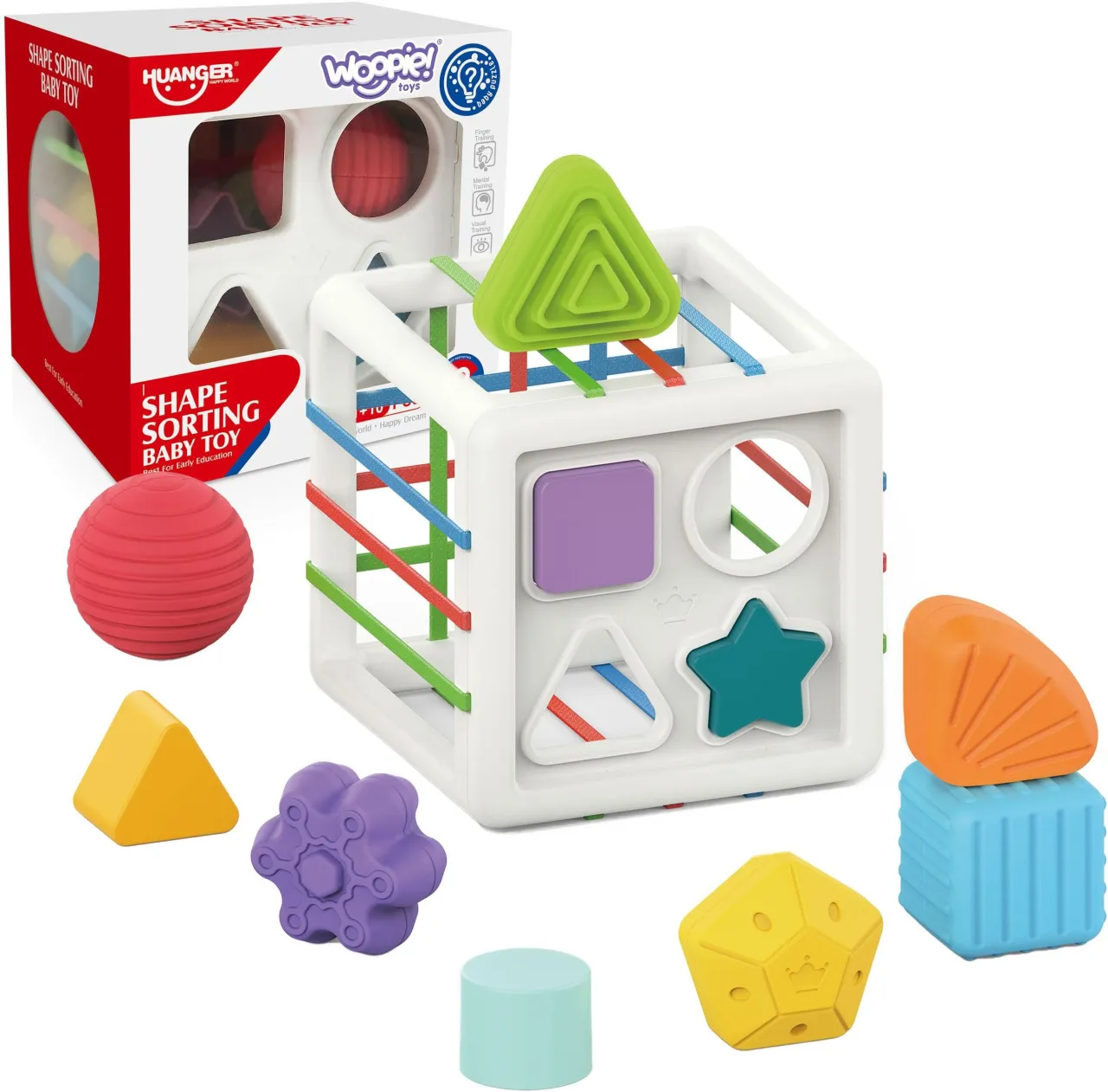 Różne rodzaje kostek sensorycznych dla niemowląt