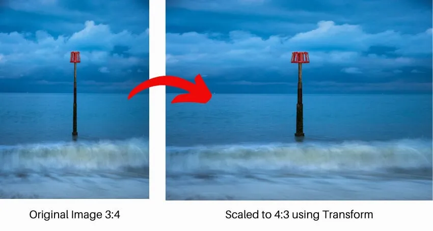 Photoshop Content-Aware Scale before after