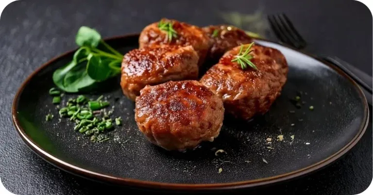 gotowe kotlety z czerwonej soczewicy na talerzu