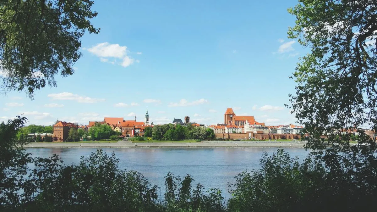 Panorama Torunia Stare Miasto Wisła Kępa Bazarowa