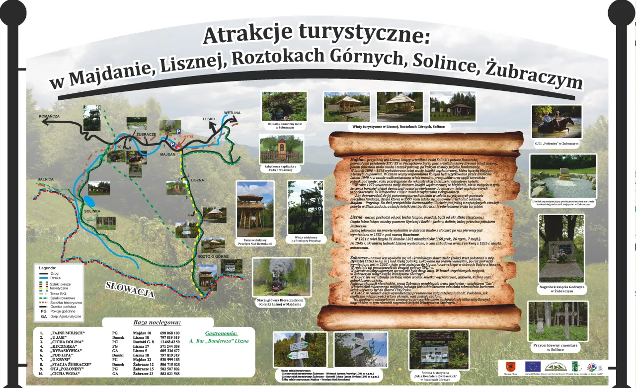 Szlaki piesze Bieszczady Majdan