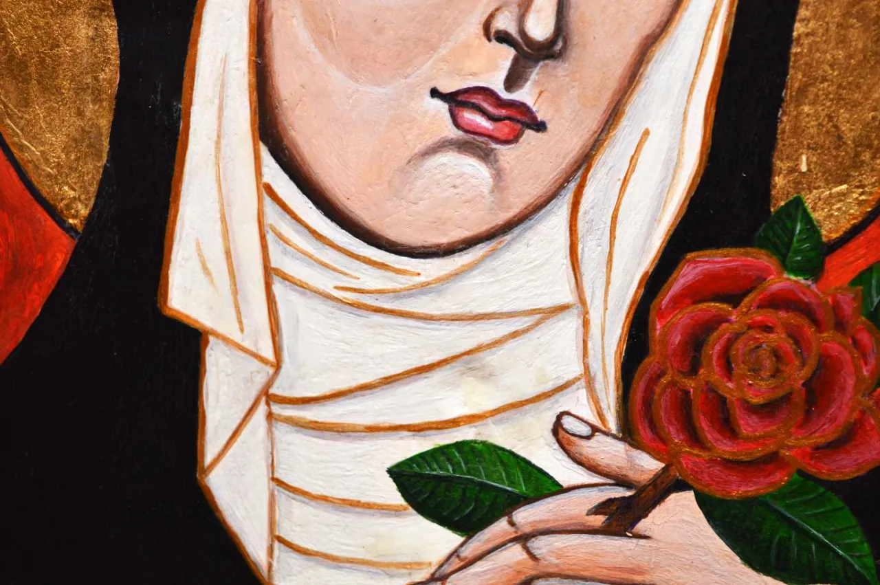 Święta Rita r&oacute;ża i cierń