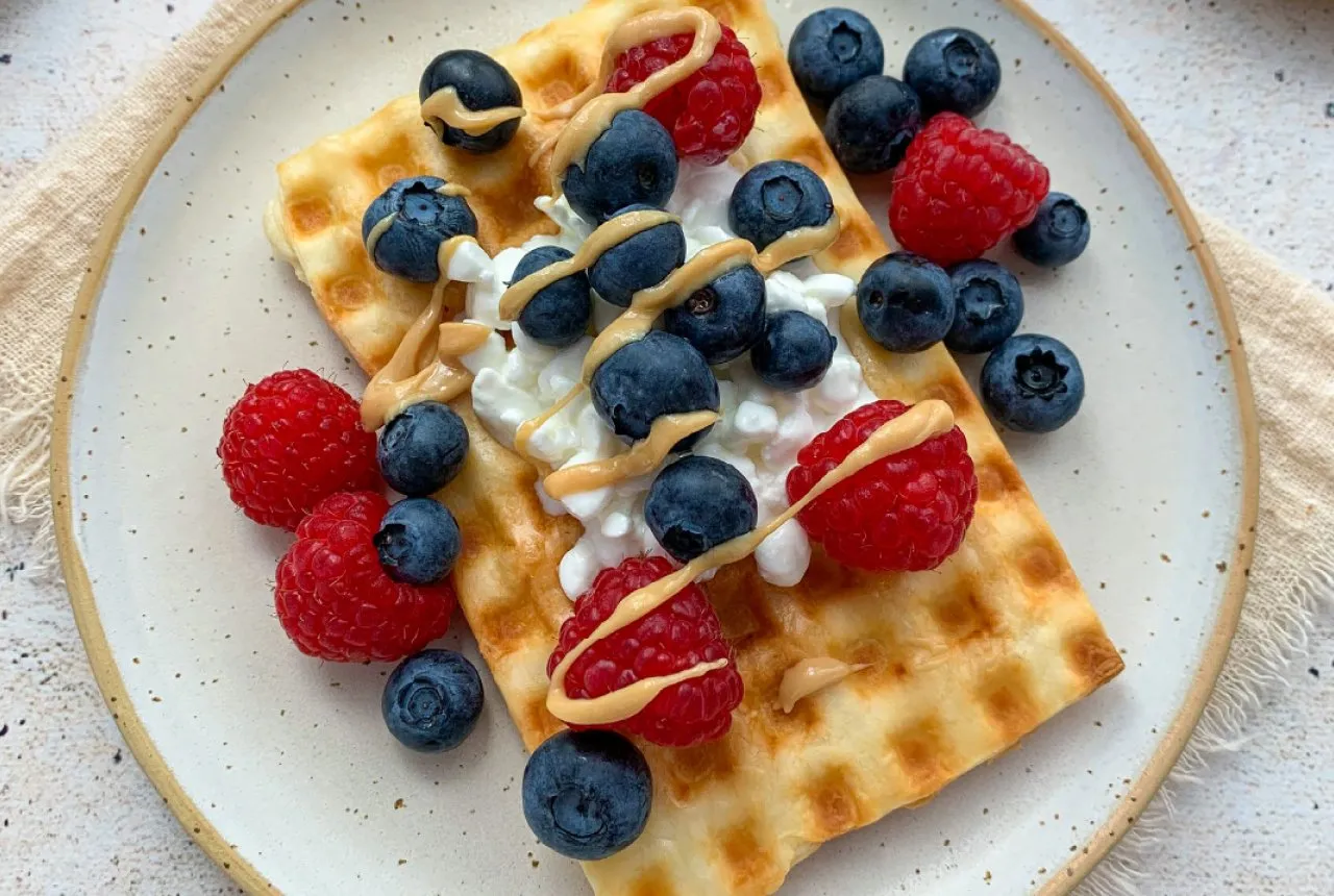 zdrowe gofry z owocami