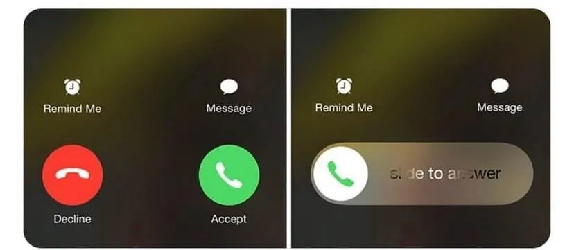 iPhone połączenie przychodzące ekran zablokowany i odblokowany różnice