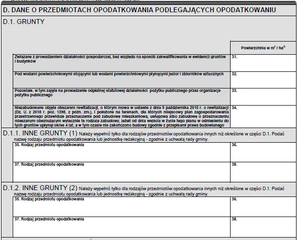 formularz IN-1 przykład