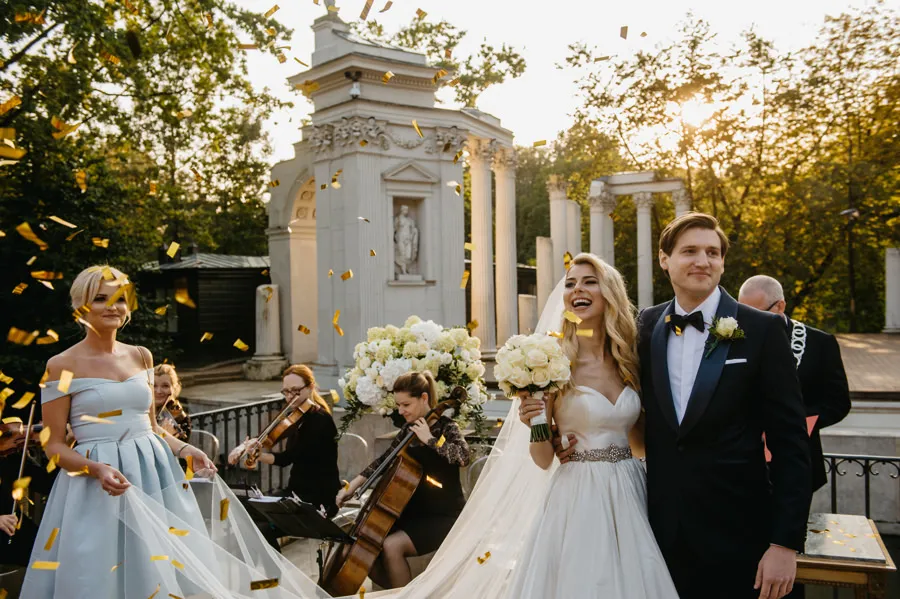 ślub cywilny plener Łazienki Królewskie