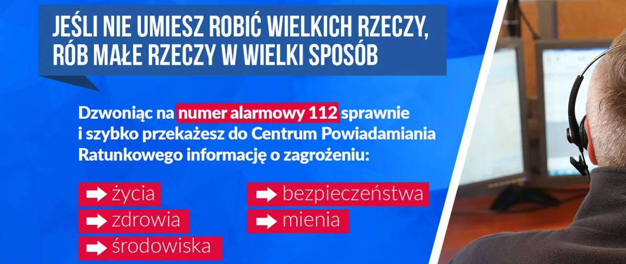 osoba dzwoniąca na 112 pierwsza pomoc