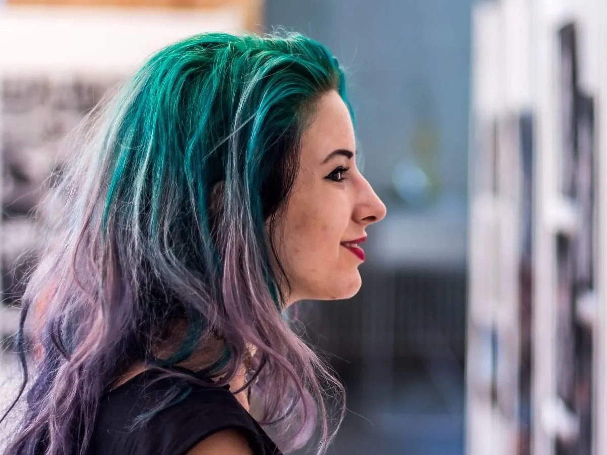 zielone włosy po indygo i farbie chemicznej
