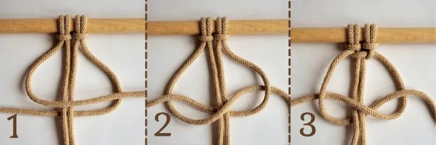 rodzaje splot&oacute;w sznurka makramowego
